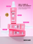Kit 3 Óleos Para Cabelo NEW HAIR | Sérum Glycolic, Óleo multifuncional e Óleo Extraordinário