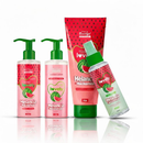 Novo Kit Banho Premium Esfoliante Sabonete Hidratante e Body Splash Lovely Face Beautiful