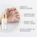 LAIKOU 24k Gold Snail Face Serum Anti-Envelhecimento 17ml Branqueador Hidratante Caracol Ouro Essência