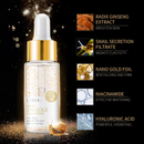 LAIKOU 24k Gold Snail Face Serum Anti-Envelhecimento 17ml Branqueador Hidratante Caracol Ouro Essência