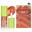 Óleo Labial De 6 Cores De Maquiagem Barata : Brilho Transparente , Esmalte Hidratante , Aplicador De Pincel Rechonchudo
