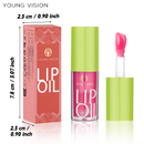 Óleo Labial De 6 Cores De Maquiagem Barata : Brilho Transparente , Esmalte Hidratante , Aplicador De Pincel Rechonchudo