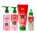 Novo Kit Banho Premium Esfoliante Sabonete Hidratante e Body Splash Lovely Face Beautiful