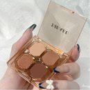 Paleta De Sombras DIKALU De 4 Cores – Marromes Neutros Foscos E Brilhantes , De Longa Duração À Prova De Manchas