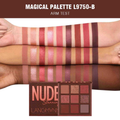 Paleta De Sombras LANGMANNI 9-Pan , 50g-Maquiagem De Nove Cores Perolada E Marrom Vermelho Fosco