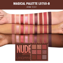 Paleta De Sombras LANGMANNI 9-Pan , 50g-Maquiagem De Nove Cores Perolada E Marrom Vermelho Fosco